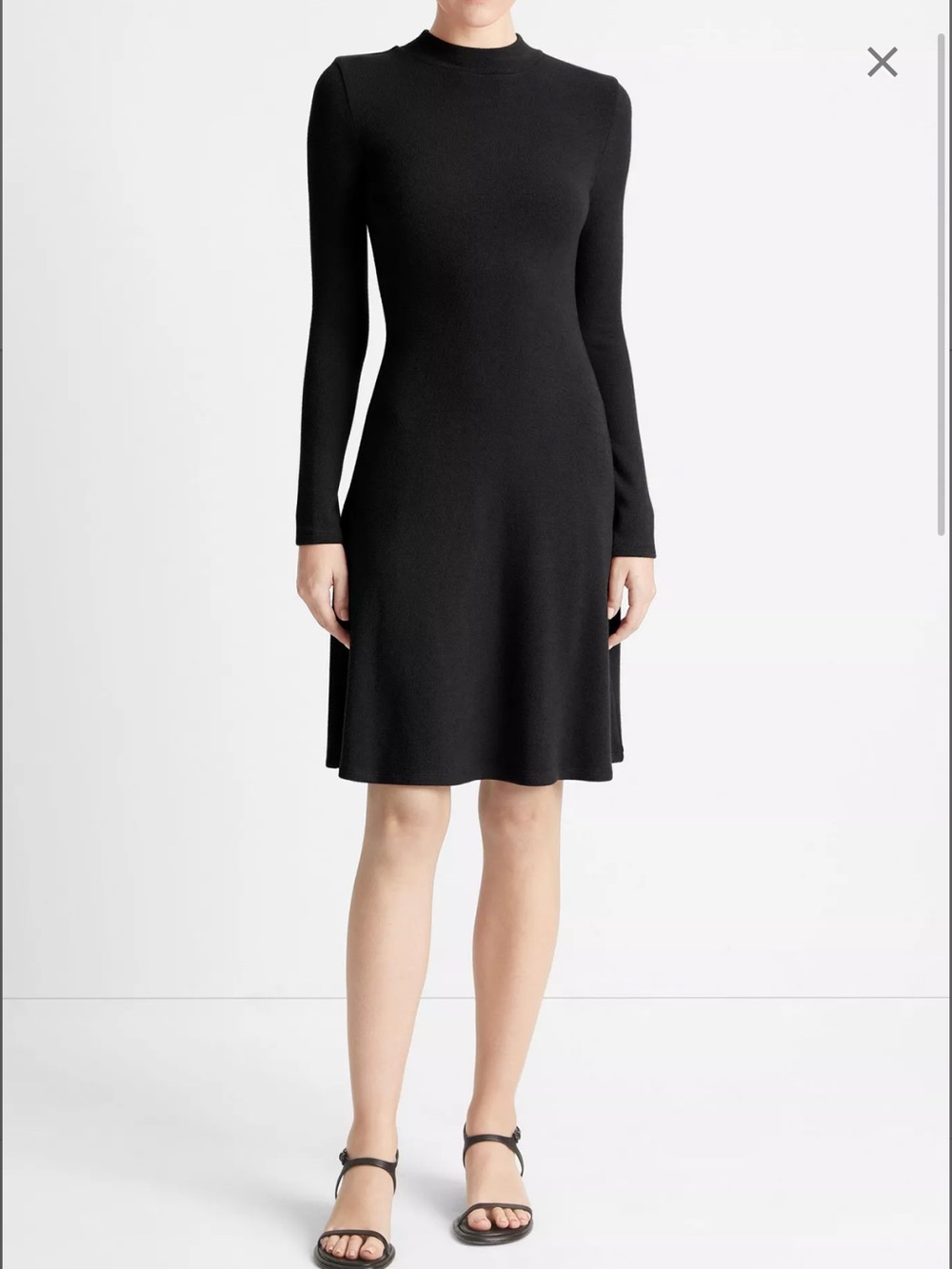 Vince Black A-Line Knit Skirt